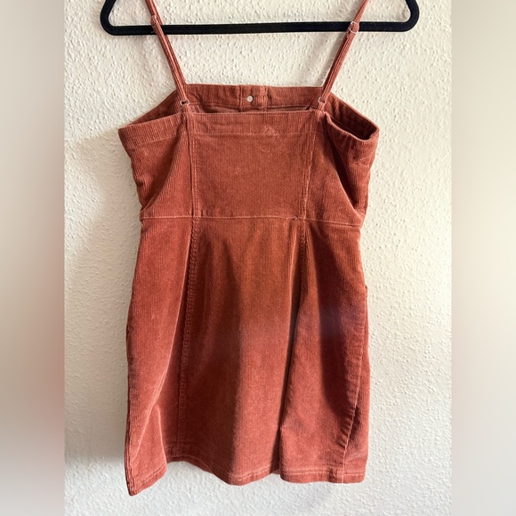 Love Tree Rust Button-Front Mini Dress Size M - Picture 8 of 8